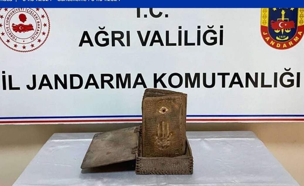 Ağrı'da 1000 yıllık İbranice kitap ele geçirildi