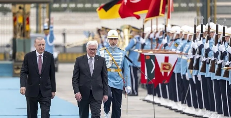 Cumhurbaşkanı Erdoğan, Almanya Cumhurbaşkanı Steinmeier'i resmi törenle karşıladı