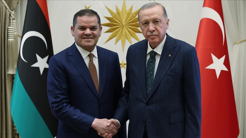 Erdoğan'ın Libya Milli Birlik Hükümeti Başbakanı Dibeybe kabulü