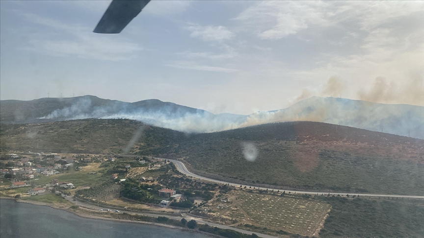 İzmir'de iki noktada orman yangını / Müdahale sürüyor