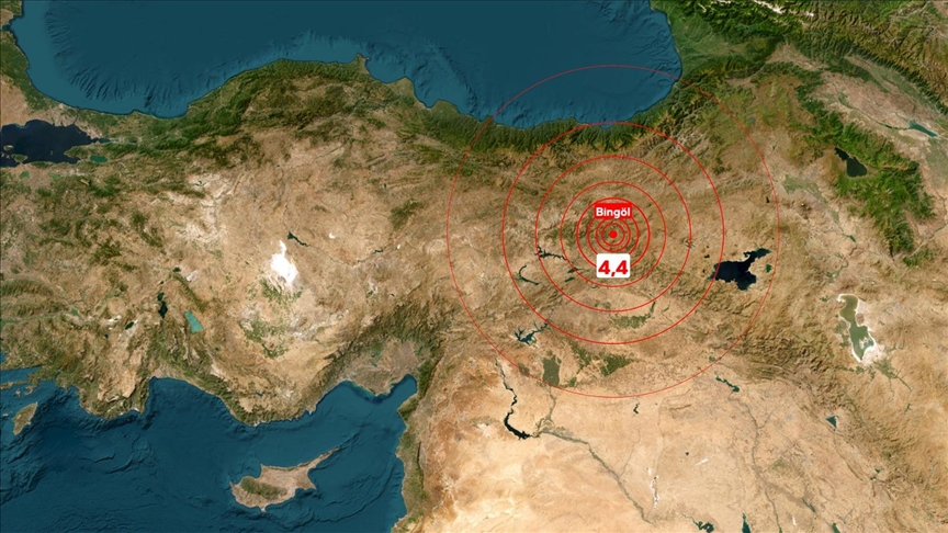 Bingöl'de 4,4 büyüklüğünde Deprem