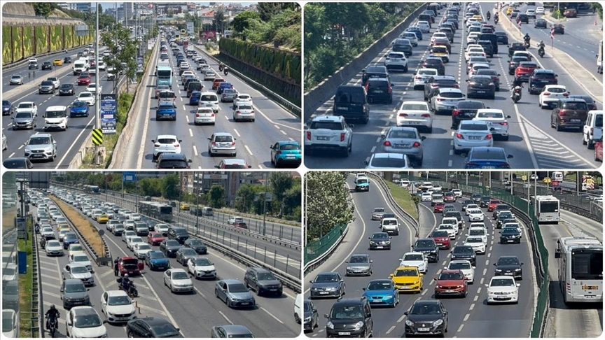 İSTANBUL'DA BAYRAMIN İKİNCİ GÜNÜNDE TRAFİK YOĞUNLUĞU YAŞANIYOR