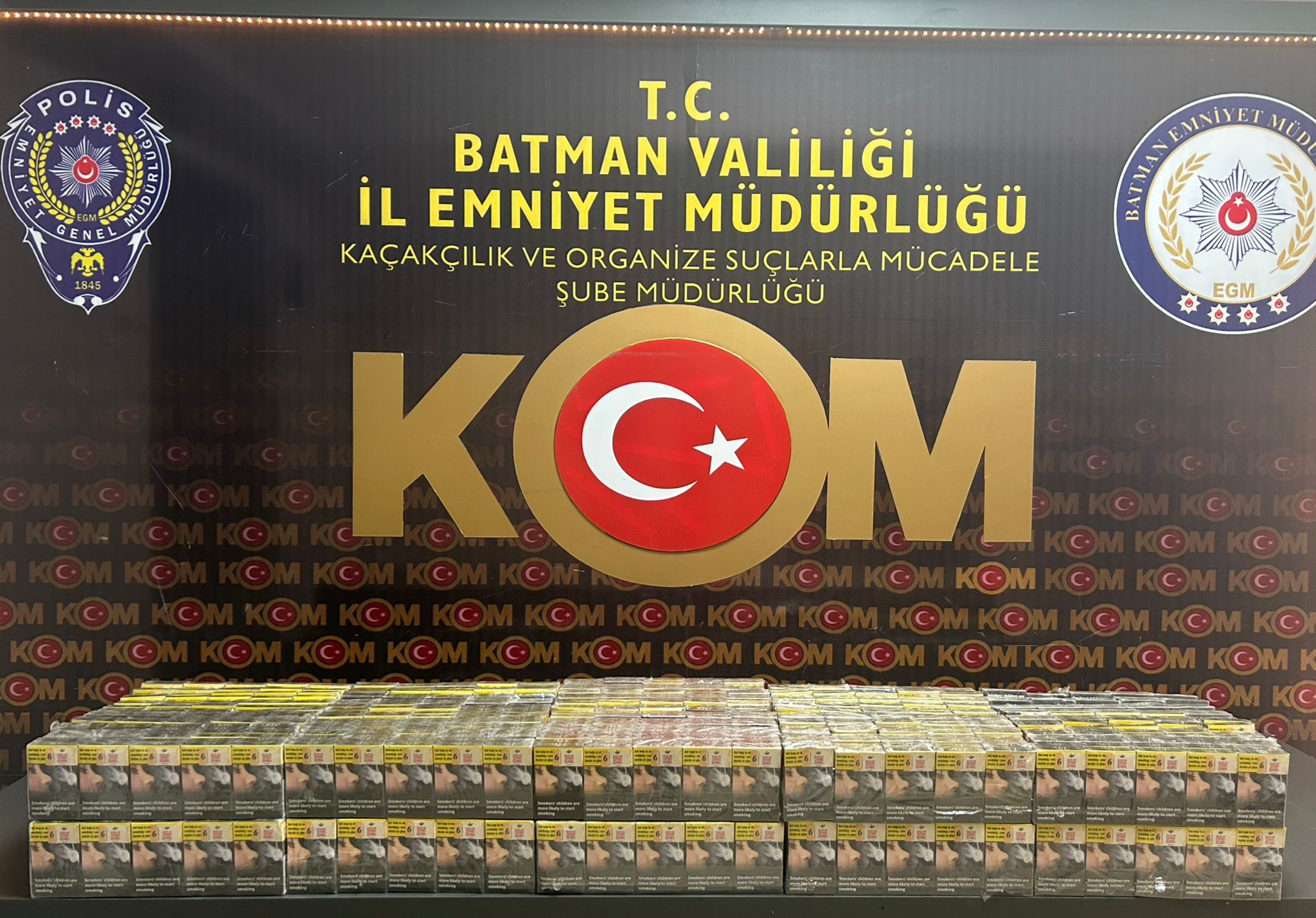 BATMAN'da Gümrük Kaçağı 1300 paket sigara ele geçirildi!