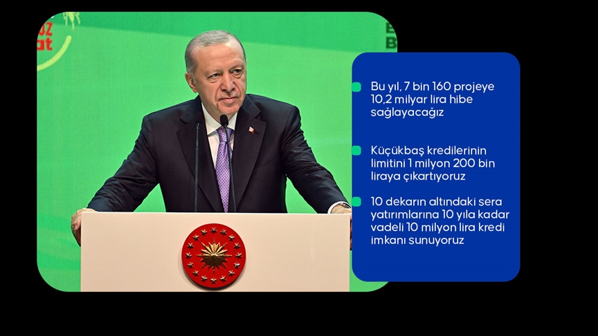CUMHURBAŞKANI ERDOĞAN'DAN TARIM SEKTÖRÜNE MÜJDELER