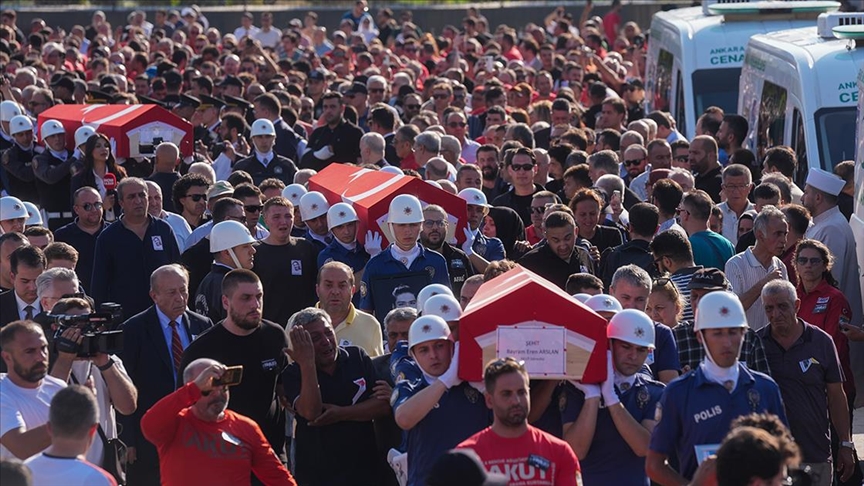 ORMAN ŞEHİTLERİ SON YOLCULUKLARINA UĞURLANIYOR
