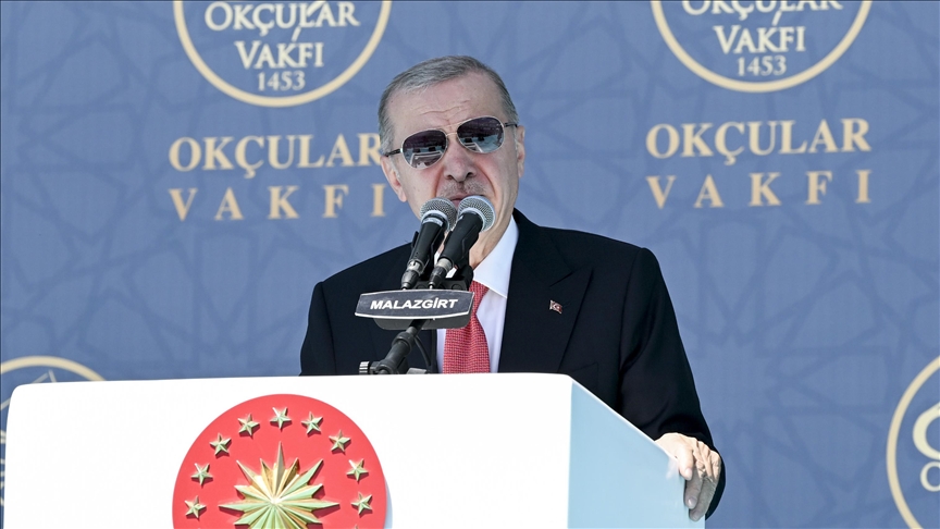 ERDOĞAN'DAN MALAZGİRT ZAFERİ'NİN 954'ÜNCÜ YIL DÖNÜMÜ MESAJI