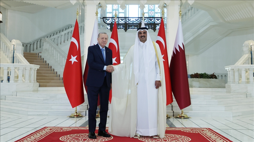 Cumhurbaşkanı Erdoğan, Katar Emiri Al Sani ile bir araya geldi