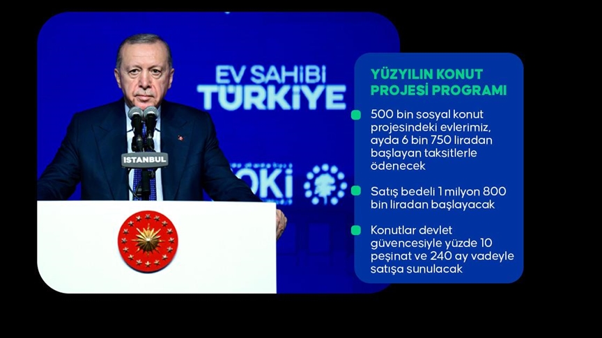 Cumhurbaşkanı Erdoğan: Türkiye Yüzyılı'nda yüzyılın konut projesini hayata geçiriyoruz