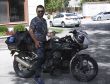 Demokrasi için motorla 5 bin kilometre katetti