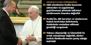 Cumhurbaşkanı Erdoğan ile Papa Franciscus bir araya geldi