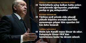 Erdoğan'dan Macron'a: Haddini ve boyunu aşan beyan