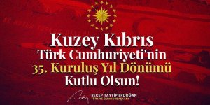 Cumhurbaşkanı Erdoğan, KKTC'nin kuruluş yıl dönümünü kutladı
