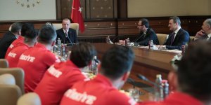Erdoğan Ampute Futbol Milli Takımını kabul etti