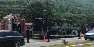 Balıkesir'de yolcu otobüsünde yangın: 5 ölü