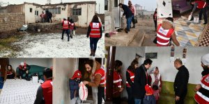 Ağrı'da ihtiyaç sahipleri 'kara kış'ta Türk Kızılay yardımlarıyla ısınıyor