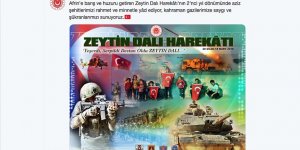 MSB'den Zeytin Dalı Harekatı'nın ikinci yıl dönümüne özel paylaşım