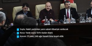 İçişleri Bakanı Soylu: Enkaz altından 45 vatandaş kurtarıldı