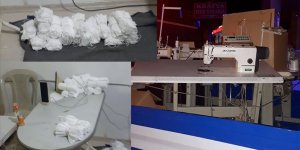 Başkentte 'Kaçak Maske' üretimi yapan iş yeri mühürlendi