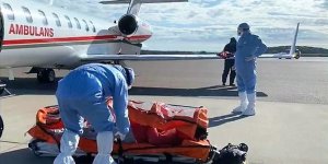 İsveç'teki Türk hasta ambulans uçakla Türkiye'ye getiriliyor