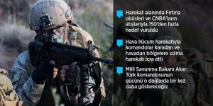 Pençe-Kaplan Operasyonu kapsamında komandolar Haftanin’de terör hedeflerini imha ediyor