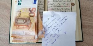 Karantinada kaldığı yurt odasındaki Kur'an-ı Kerim'in arasına 400 avro bıraktı