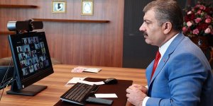 Sağlık Bakanı Koca il sağlık müdürleriyle video konferansla görüştü