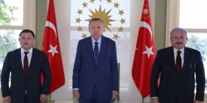 Cumhurbaşkanı Erdoğan, Kırgızistan Meclis Başkanı Cumabekov'u kabul etti
