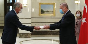 Fransa'nın Ankara Büyükelçisi Herve Magro Erdoğan'a güven mektubu sundu
