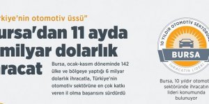 "Türkiye'nin otomotiv üssü" Bursa'dan 11 ayda 6 milyar dolarlık ihracat