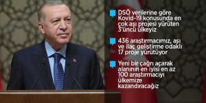 Erdoğan: Üç yenilikçi aşı adayımız, faz çalışmalarına başlama arifesindedir