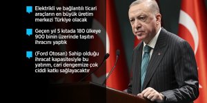 Erdoğan: Türkiye'yi dünyanın önemli batarya üretim merkezlerinden biri yapmakta kararlıyız