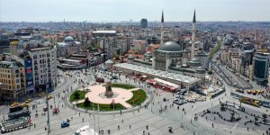 Taksim'e yapılan cami açılışa hazırlanıyor