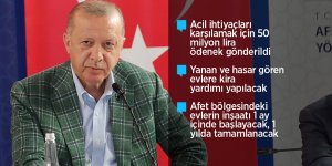Erdoğan: Yanan her yeri daha fazlasıyla tekrar ağaçlandırmak en başta gelen görevimizdir