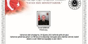 Pençe-Kaplan Operasyonu'nda yaralanan asker şehit oldu!