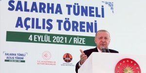 Cumhurbaşkanı Erdoğan "Salarha Tüneli Açılış Töreni"nde konuştu