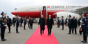 Cumhurbaşkanı Erdoğan Fuzuli Uluslararası Havalimanı'na iniş yapan ilk devlet başkanı oldu