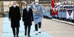 Cumhurbaşkanı Erdoğan, İsrail Cumhurbaşkanı Herzog'u resmi törenle karşıladı