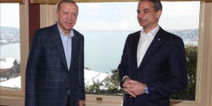 Cumhurbaşkanı Erdoğan, Yunanistan Başbakanı Miçotakis'i kabul etti