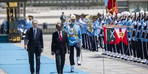 Cumhurbaşkanı Erdoğan, Somali Cumhurbaşkanı Mahmud'u resmi törenle karşıladı