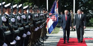 Cumhurbaşkanı Erdoğan Hırvatistan'da resmi törenle karşılandı
