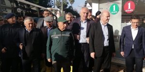 Bakanlar Soylu, Kirişci ve Ersoy, Kumluca'da incelemelerde bulunuyor