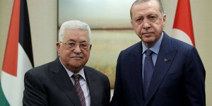 Erdoğan, Filistin Devlet Başkanı Mahmud Abbas ile baş başa görüştü