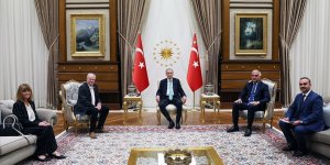 Cumhurbaşkanı Erdoğan, Uluslararası Uzay Federasyonu Genel Sekreteri Feichtinger'ı kabul etti