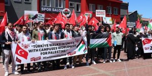 Üniversite öğrencilerinden Gazze'ye destek yürüyüşü