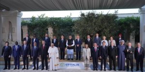 Erdoğan G7 Liderler Zirvesi'ndeki aile fotoğrafı çekimine katıldı