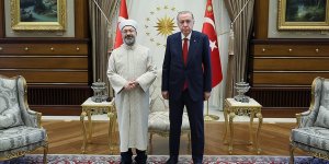Cumhurbaşkanı Erdoğan, Diyanet İşleri Başkanı Erbaş'ı kabul etti
