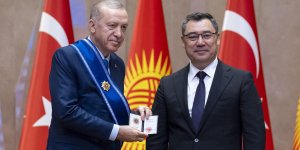 Erdoğan'a Kırgızistan'da Manas Nişanı takdim edildi