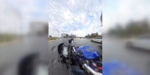 Adana'da mazot dökülen yolda art arda yaşanan üç kaza kamerada