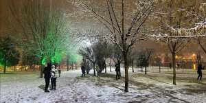 Uşak'ta kar yağışı etkili oldu