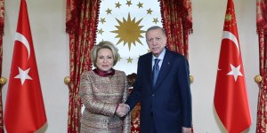 Cumhurbaşkanı Erdoğan, Rusya Federasyon Konseyi Başkanı Matviyenko'yu kabul etti